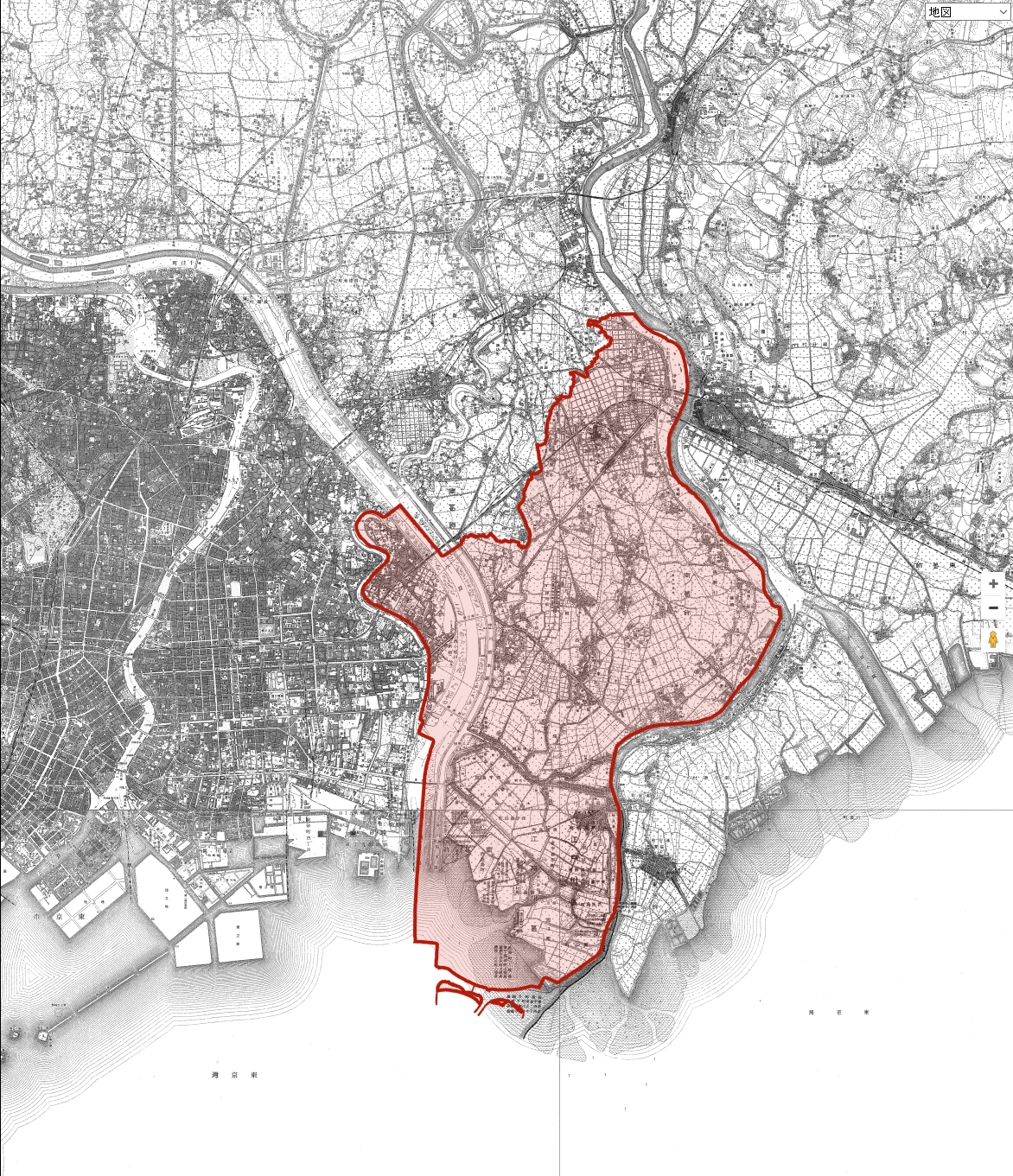 画像　1932年（昭和7）の江戸川区周辺の地図