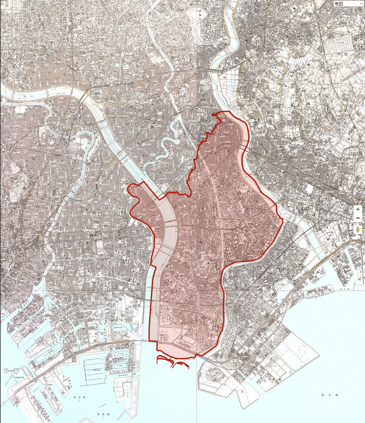 画像　1985年（昭和60）の江戸川区の地図