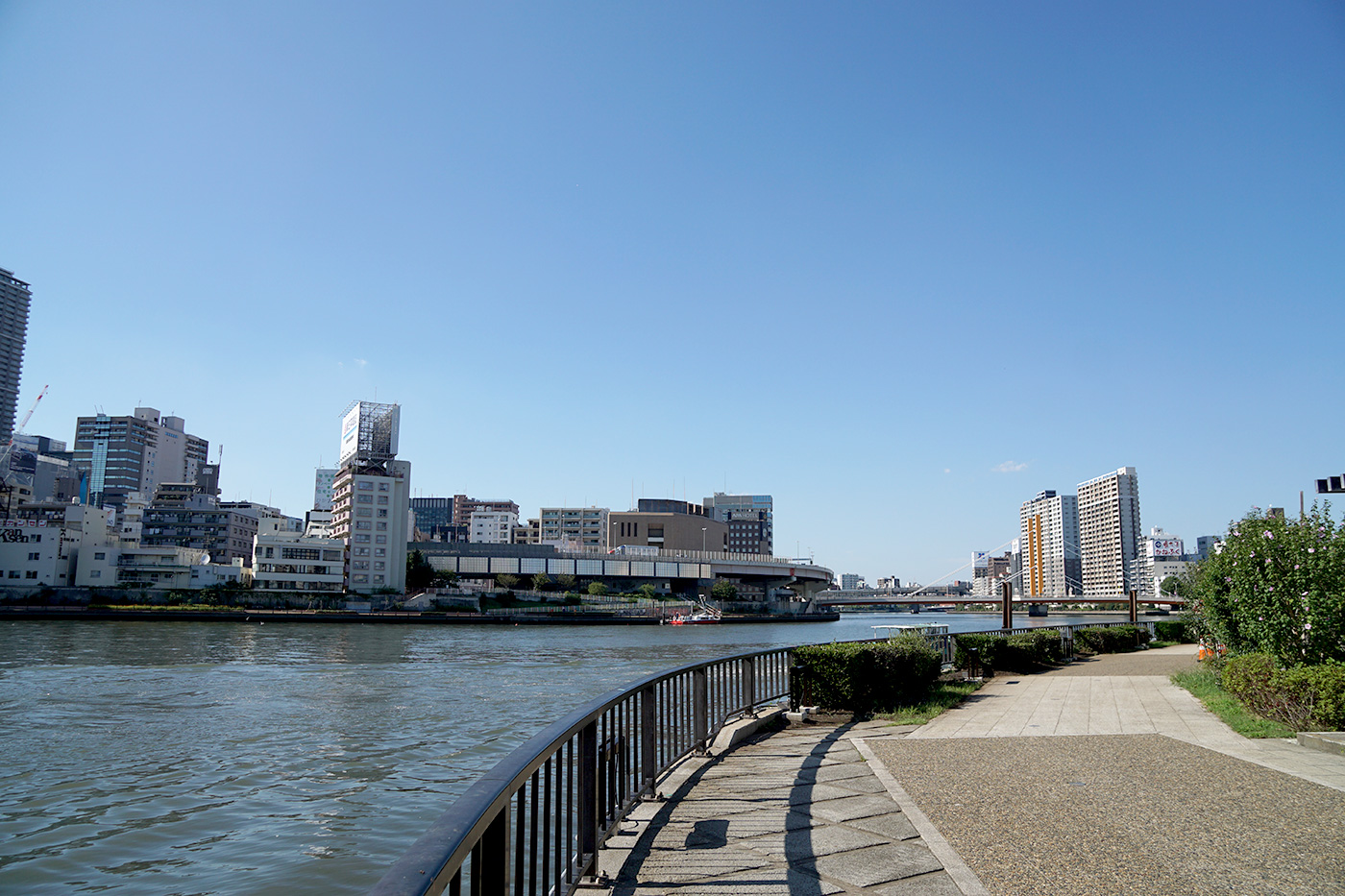 画像　隅田川と小名木川の合流地点