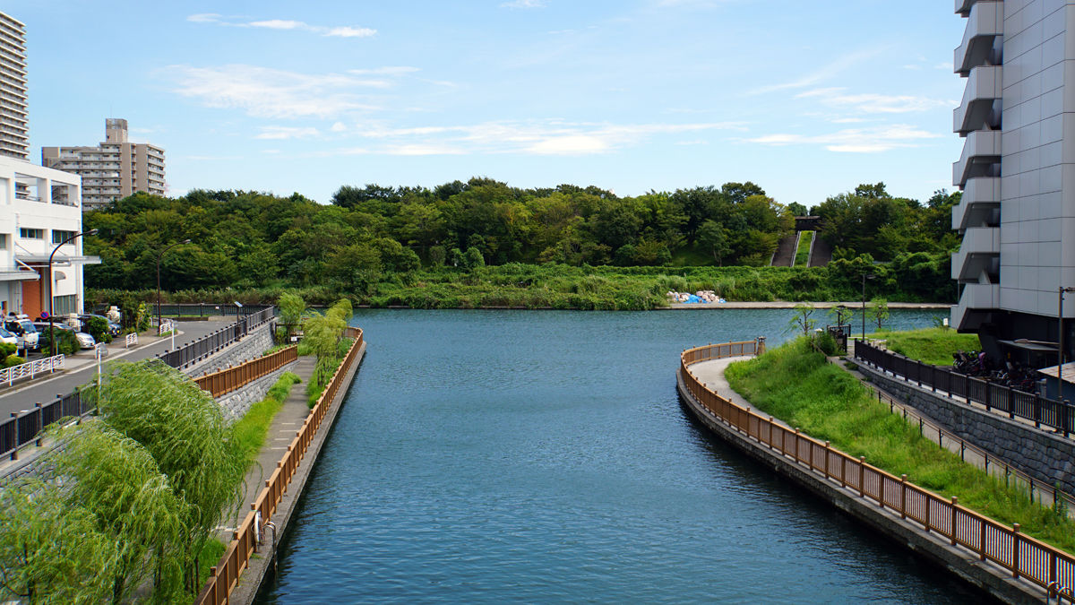 画像　小名木川と旧中川との合流地点