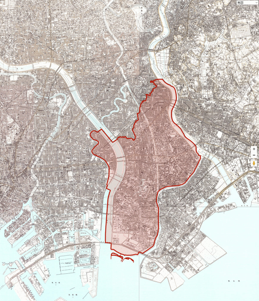 画像　1985年江戸川区周辺の地図