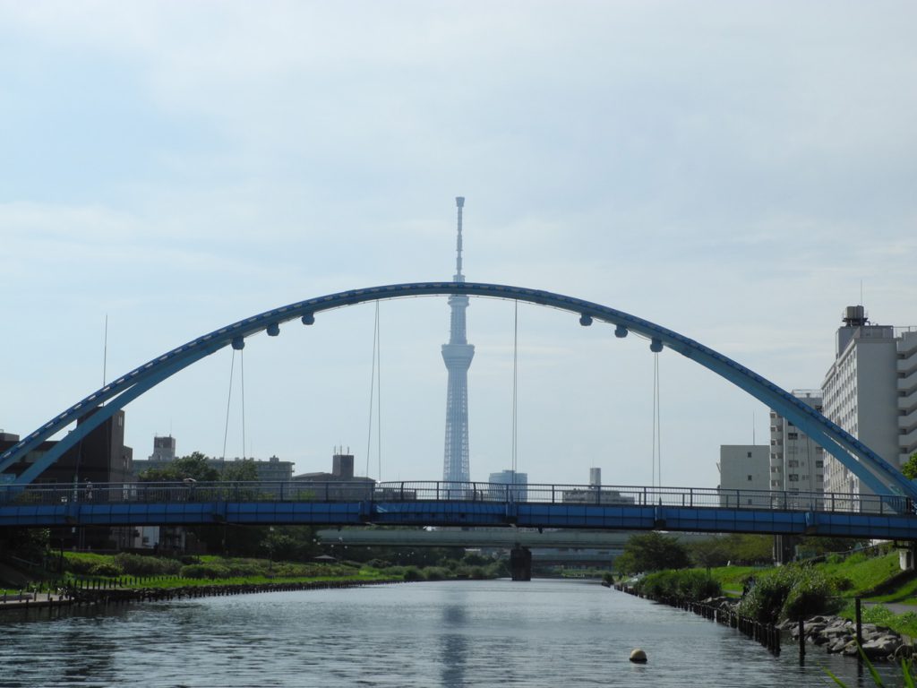 画像　旧中川にかかるふれあい橋