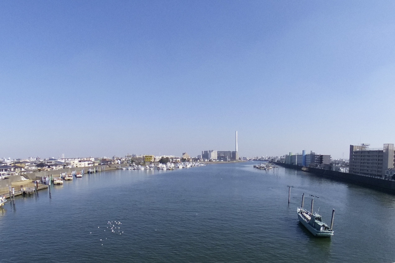 今井橋からみた旧江戸川【360度写真による空間アーカイブ